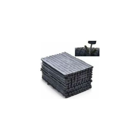 50 pièces Kit crevaison Outils,Meche Pneu crevaison en Caoutchouc pour La Réparation D'Urgence De Pneus Tubeless en Cas De Crevaison,kit Reparation Pneu Voiture,LO-Ron (1/4)