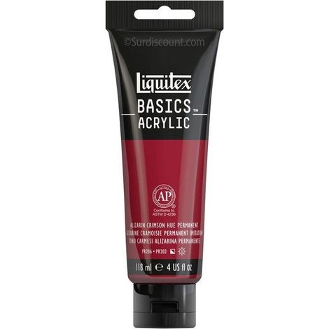 Peinture Acrylique en tube alizarine cramoisie 118ml - Liquitex Basics