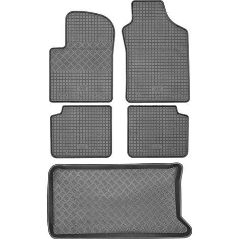 Tappetini in gomma per auto e tappetino per bagagliaio per Ford Ka Hatchback dal 2009 al 2016 - set completo. (1/5)