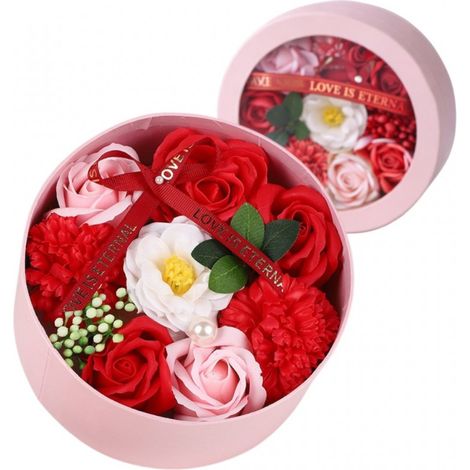 Un ramo de flores de jabón perfumadas en una caja decorativa, BUK25CZE