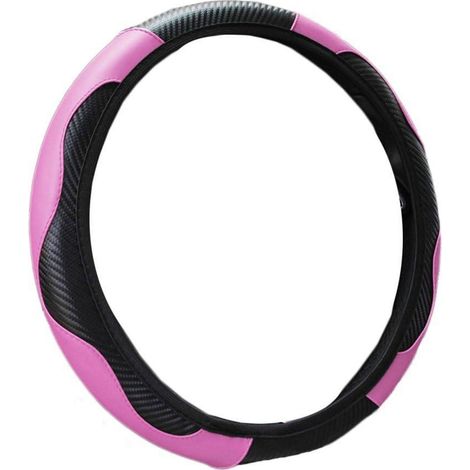 Lenkradhülle Mikrofaser Leder Pink 37-38 cm Anti Rutsch Weich Universal (1/5)