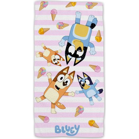 Bluey Strandtuch Frottee Badetuch mit Premium Druck, 70x140 cm (1/2)
