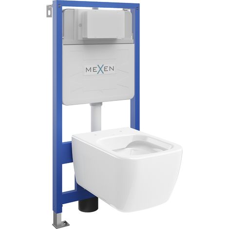 Mexen Margo conjunto empotrado WC estructura Fenix Slim con taza WC, blanco brillante - 6103342XX00 (1/3)