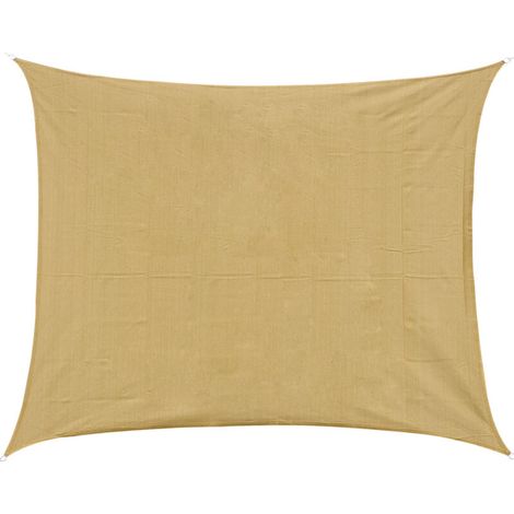 Rechteckiges Sonnensegel 4x6m Sandfarbe