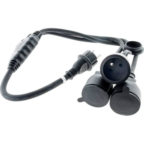Zenitech – Prolongateur chantier 3 prises 16A 1m – Câblé en HO7RN-F 3G1,5mm² – Étanche IP44 pour chantiers humides (1/6)