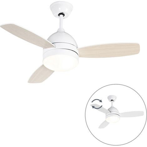 Ventilatore da soffitto moderno - 2 luci - Ø 960 mm - Bianco - Moderno - Illuminazione per interni - Soggiorno  Camera da letto  Cucina  Sala da pranzo (1/4)