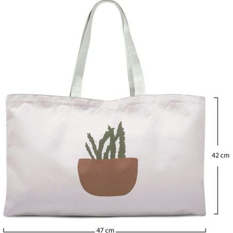 Sac shopping tote bag coton Bonamaison 47x42 cm – réutilisable, durable, porté épaule (1/4)