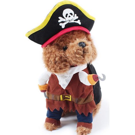 Costume Chien Chat Pirates Des Caraïbes - Polyester Doux Respirant - Ajustable Lavable En Machine - Pour Fête Ou Promenade - 1 Pièce (1/5)