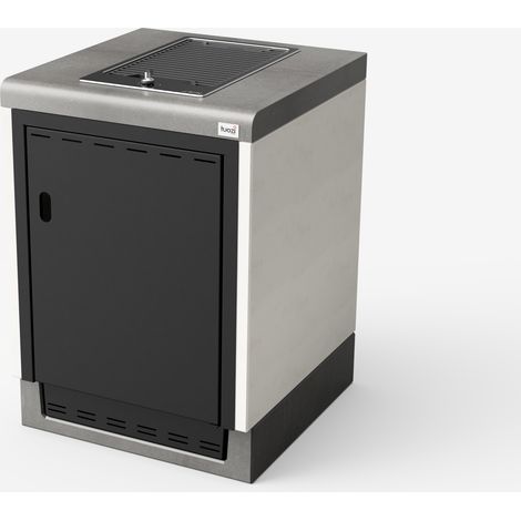 TUOZI - Module de support KITAWAY ELECTRIC Plaque de cuisson 61 pour Barbecue en Béton Préfabriqué (Blanc, Gris - 61 x 63 x 63 cm) - Usage Extérieur