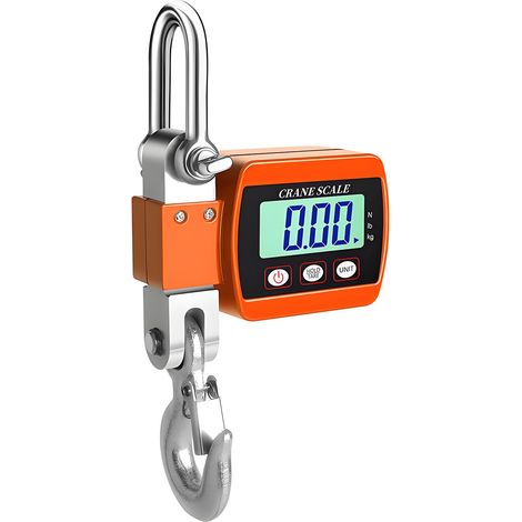 Balance à grue numérique 500 kg/1 100 lb – Balance suspendue robuste avec écran LCD, fonction tare/maintien, unités multiples (kg/lb/N) (1/5)