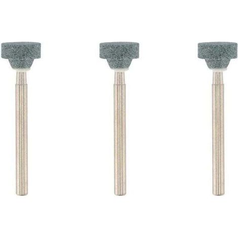 Pack de de 3 meules à Rectifier et Meuler en carbure de silicium, XU, Diamètre 10,3 mm, Forme couronne, Pour pierre, Verre, Céramique - KZQ