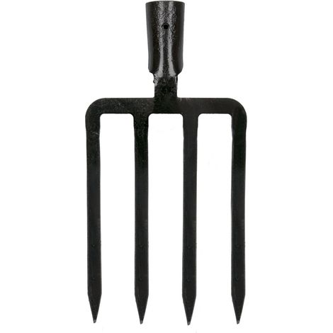 Fourche à fouir 4 dents – Tête forgée et trempée – Insertion facile dans le sol – Largeur de travail 17 cm