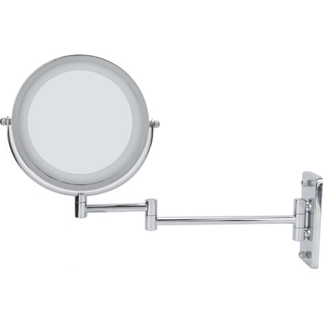 Miroir de maquillage LED 7 pouces, mural, pivotant, réglable, double face, avec loupe éclairée (1/5)