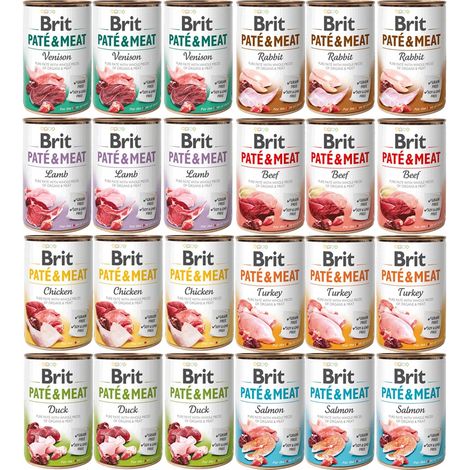 BRIT Paté & Meat MIX de sabores - comida húmeda para perros - 24 x 400 g (1/3)