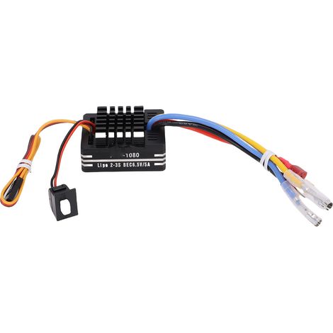 Variateur ESC brossé 80A étanche – Sortie BEC 6,5V 5A fiche T 2-3S RC contrôleur vitesse 540 550 750 moteur (1/5)