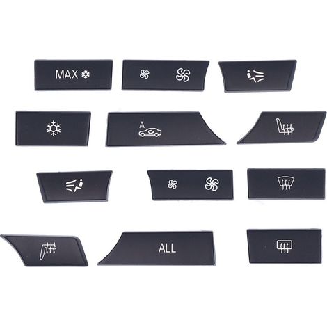 Kit de réparation du couvercle de l'interrupteur, bouton de chauffage A/C, capuchon de clé, remplacement 61319313923 pour série 5/6, 12 pièces (1/5)