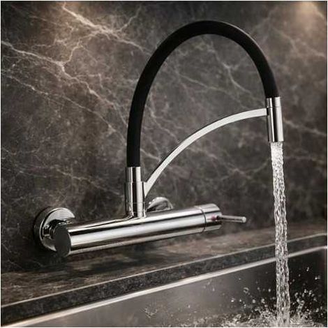 Grifo Cocina Flexyform Mural Cromo/Negro MARTI 1921