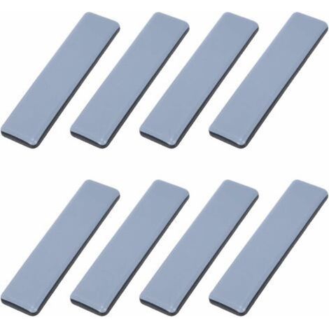 Patins Meubles Lourds Patins Téflon Auto-adhésif Rectangle Anti-vibration Patins Glisseurs pour Meubles Bleu/Black Dérapage Super planeurs (8 Pièces 25mm100mm) (1/4)