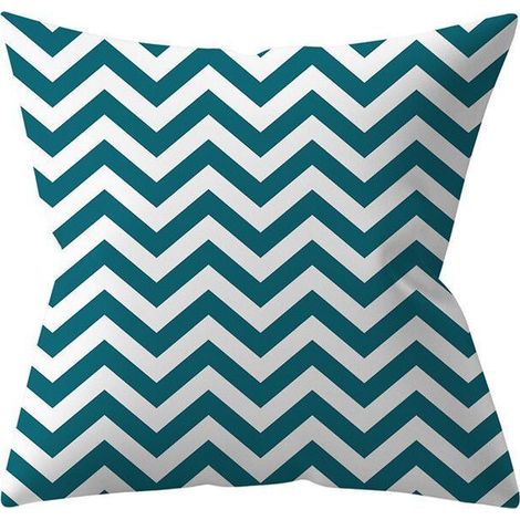 Juego de 4 fundas de cojín para exteriores, 45x45cm, funda de almohada impermeable de lino para sofá, planta verde, cojines decorativos para jardín (45 x 45 cm, turquesa 14) (1/5)