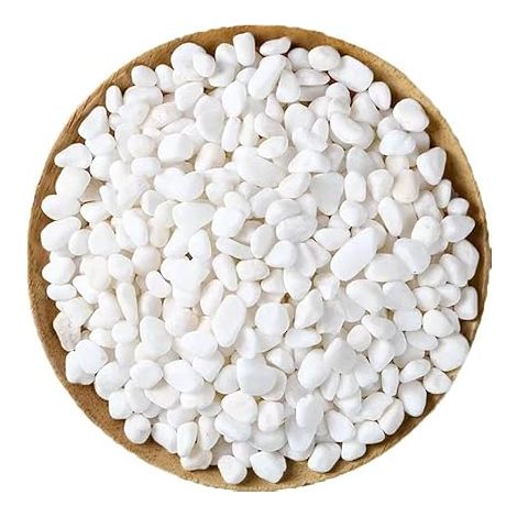 1 kg White Decorative Stones 6-9 mm - Natural Stones for Gardens, Vases and Grave Decoration (Decorative Stones, Pot Filler) (1/5)