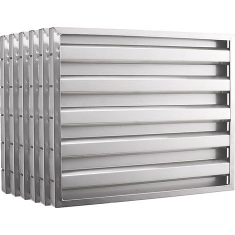 Filtre Hotte Extractrice 500 x 500,Filtre à Graisse Acier Inoxydable Pour Hotte, Extracteur D'air, Grille D'aération (Lot de 6,50cm50cm) (1/5)