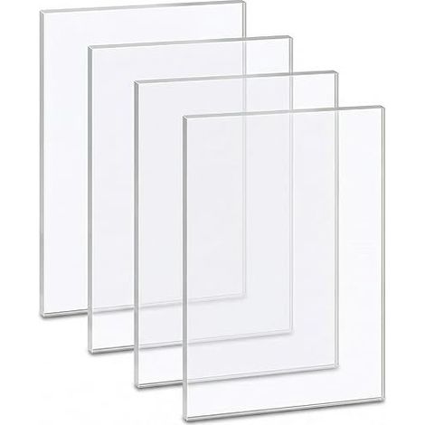 Plaque Acrylique Transparente A4, Feuille Acrylique 2mm, 210 x 297mm (1/5)