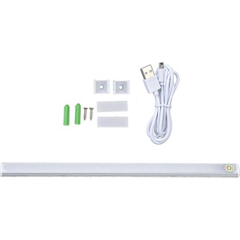 Lampe sous meuble tactile USB avec 22 LED, intensité variable, éclairage blanc chaud doux pour chambre à coucher (1/4)