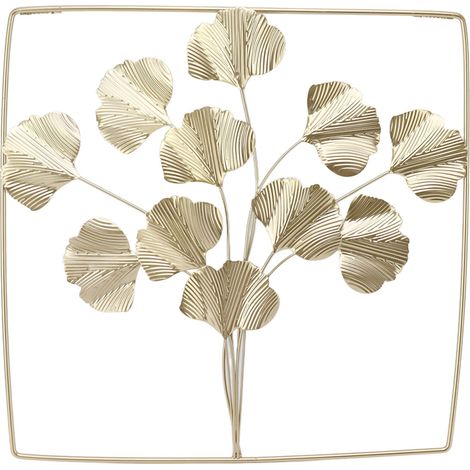 Luxuriöse Metallwandkunst mit Ginkgo-Biloba-Blatt (1/5)
