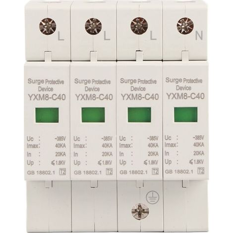 4P 40KA House Surge Din Rail Lowvoltage Protector Dispositif d'arrêt pour la protection contre le tonnerre A (1/4)