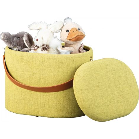 Dmora - Pouf Dcarte, Poltrona multiuso, Poltroncina sacco, Pouf poggiapiedi, 42x36 h30 cm, Giallo