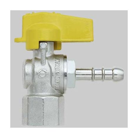 RUBINETTO A SQUADRO GAS FEMMINA PORTA GOMMA  1/2 x 9     F.I.V.