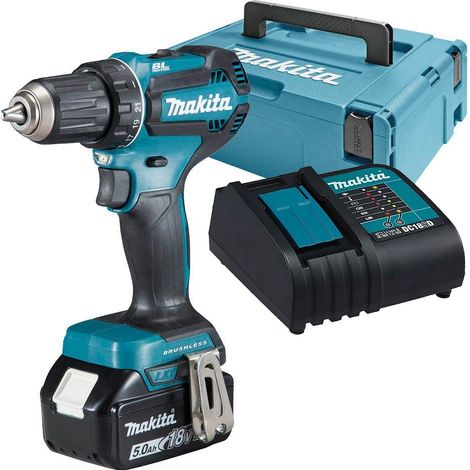 Makita DDF485 18V LXT Lithium Ion Brushless Drill Driver 2 Speed Bare - 1 x 5ah (1/5)