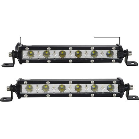 Barre lumineuse, boîtier en aluminium durable, compatibilité polyvalente, 7in Inondation 2pcs (1/2)