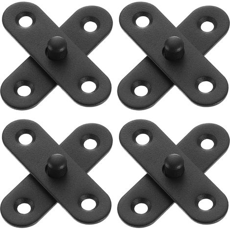 4Pcs Pivots Rotatifs 360 Degrés 57 x 16.3mm Charnière Cachée Noir (1/5)