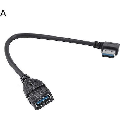 90-Grad-Winkel-USB-3.0-Typ-A-Verlängerungskabel – Stecker auf Buchse – A (1/5)