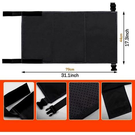 Repose-pieds d'avion pour enfants - Hamac de repose-pieds pour vols - Noir (1/4)