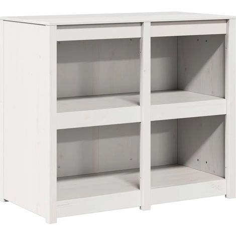 Mueble de cocina moderno con práctico espacio de almacenamiento 106 x 55 x 92 cm fabricado en pino macizo blanco cálido 020052150 (1/5)