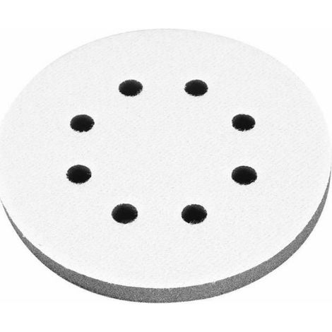 Tampon Éponge - Interface De Ponçage 125 mm - Pour Disques Abrasifs À 8 Trous - Coussin Amortissant Pour Ponceuses (1/5)