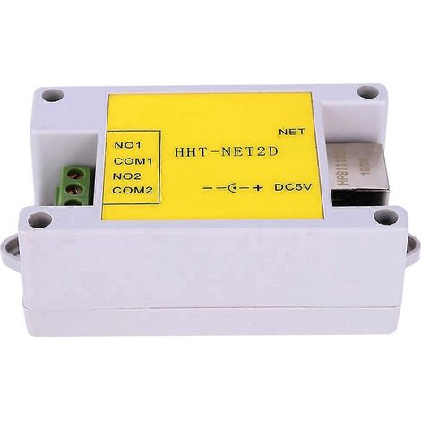 IP-Netzwerk-Relaismodul mit 2 Kanälen und Fernbedienung für Smart-Home-Steuerung, DC5V HHT NET2D (1/4)