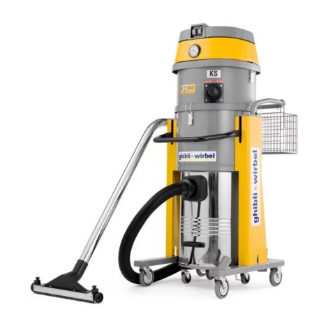 Aspirateur professionnel 3450 W – 60L – Dépression 205 mbar – Système filtrage polyester et cartouche – Pour chantiers humides – Ghibli (1/3)
