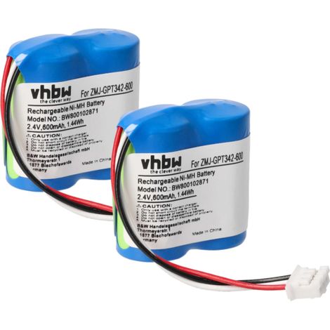 vhbw 2x Akku kompatibel mit Philips Magic 2 schnurlos Festnetz Telefon (600 mAh, 2,4 V, NiMH) Grün (1/5)