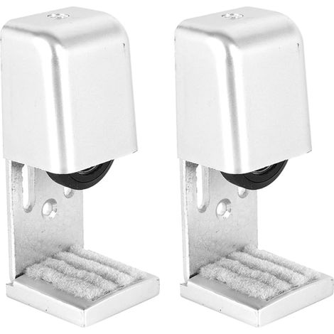 lot de 2 guide de sol pour porte de grange coulissante, réglable (1/5)