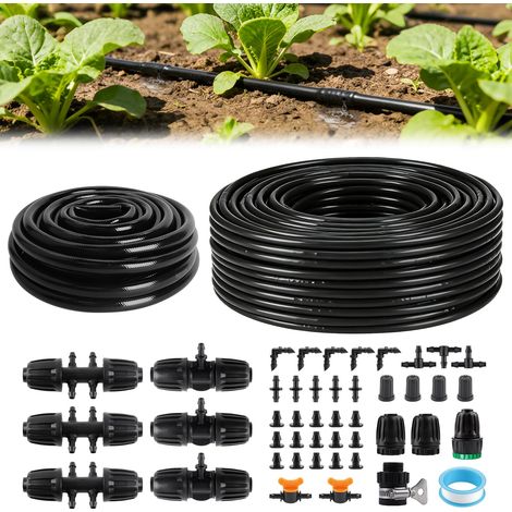182 pieds 1/4 pouce Kit d'Irrigation Goutte à Goutte