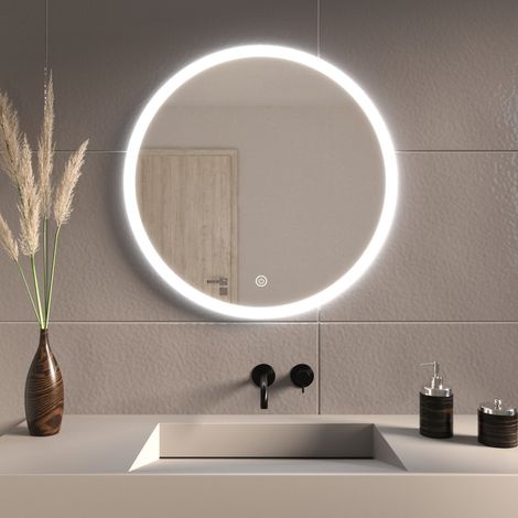 LOMAZOO Miroir de salle de bain rond 60 cm - SEATTLE