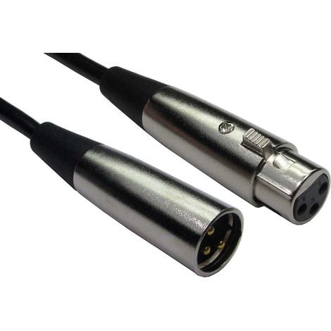 Cordons XLR Mâle Femelle 1m Noir ( Prix pour 1 )