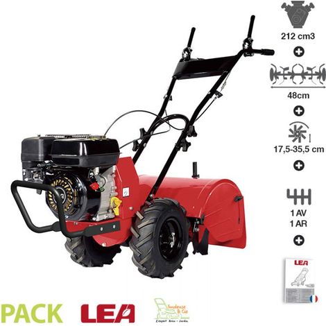 Motoculteur à fraise arrière moteur 7 Cv 212cc travail 48cm vitesse 1AV 1AR LEA 42212 (1/5)