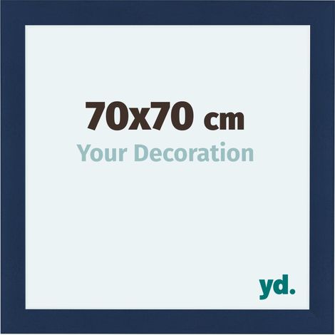 yd. - Cadre photo 70x70 - Bleu Fonce Patine - MDF - Como (1/5)