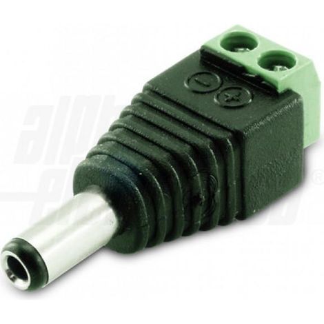 Adattatore da spina dc diametro 5,5 2,5mm a morsetto alpha elettronica 28-06