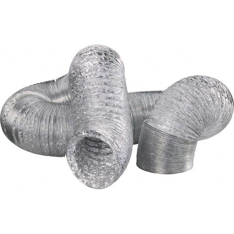 Wallair N55878 Tube de ventilation flexible aluminium (Ø x L) 10.2 cm x 10 m argent (1/2)
