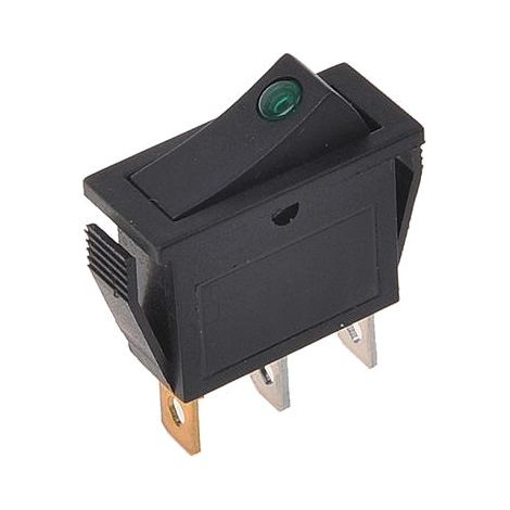 WIPPSCHALTER MIT LED-LICHT 12/24 VOLT GRÜN